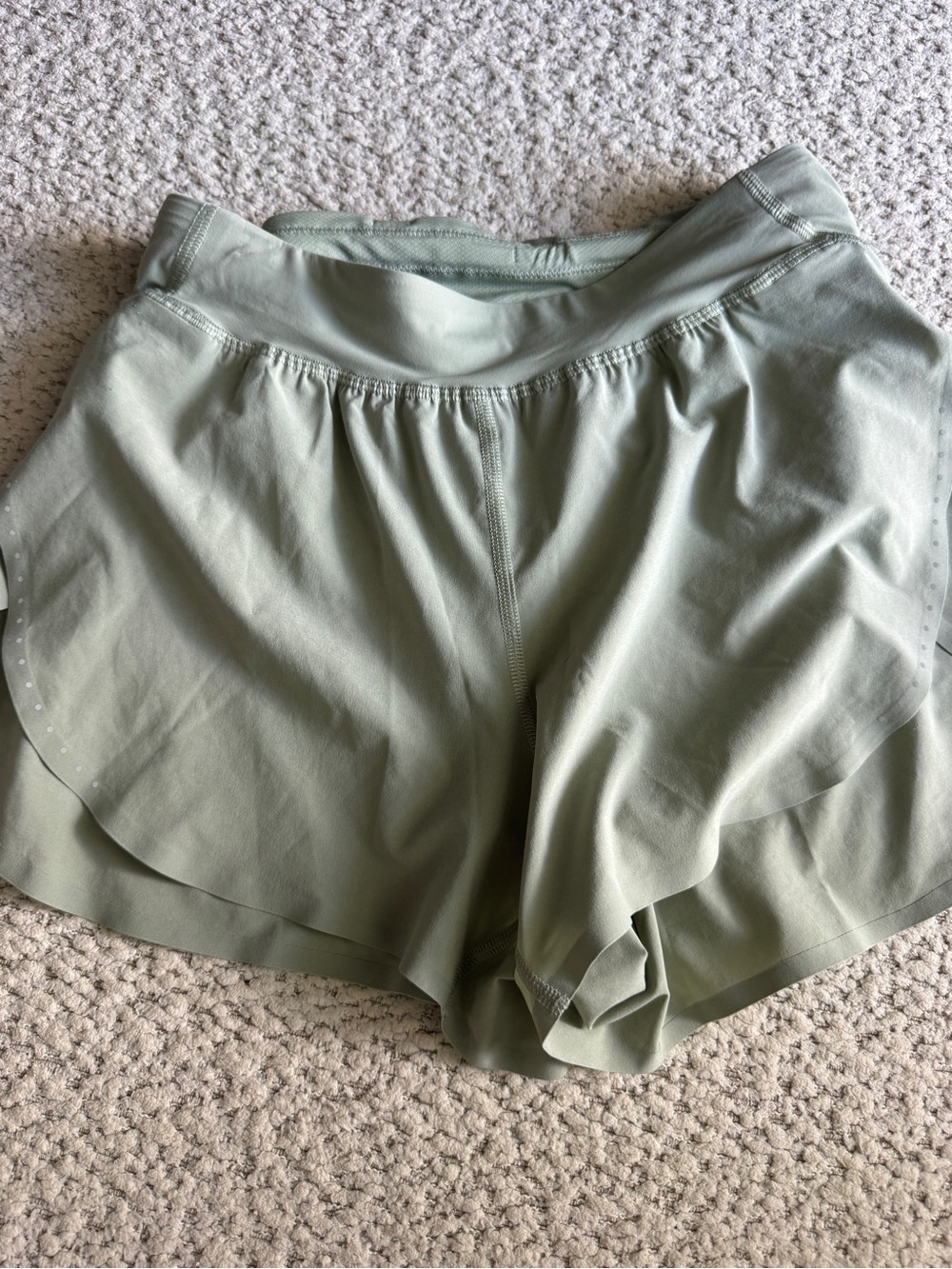 lululemon athletica Sage Green fast and free split short Running Shorts